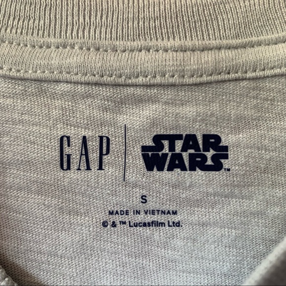 🆕Kids Size S GAP Star Wars Long Sleeve Tee Grey - Picture 2 of 3